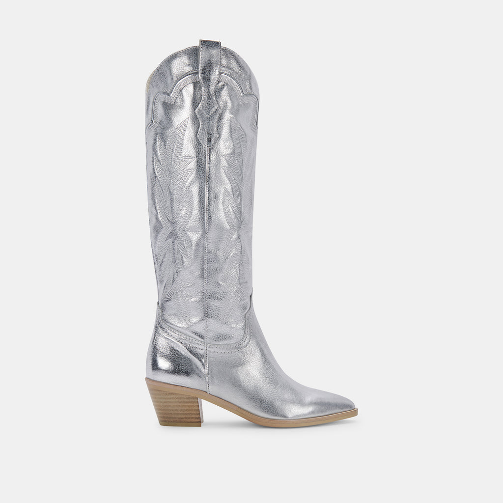 SHIREN BOOTS SILVER METALLIC SUEDE– Dolce Vita 6763302060098