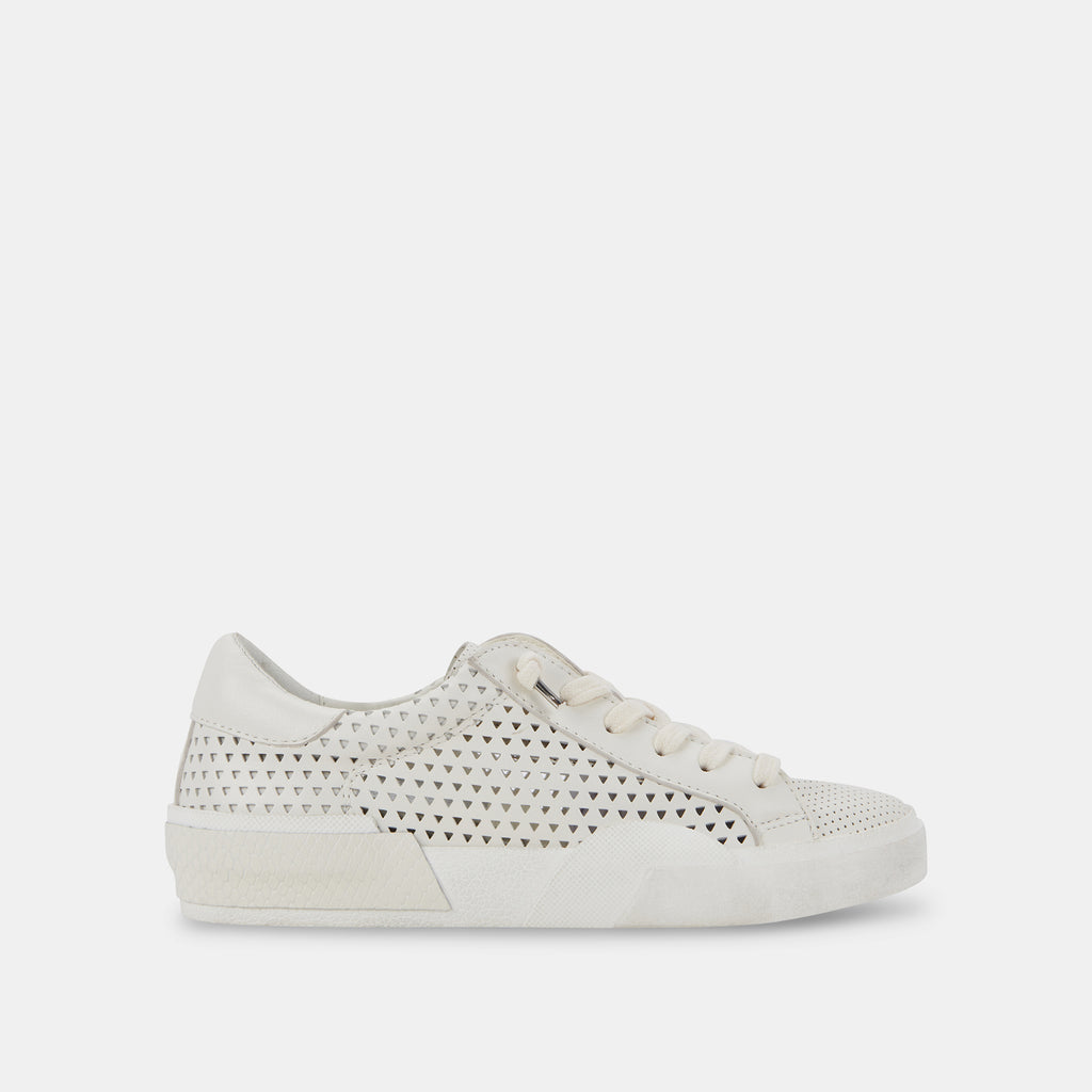 ZINA PERFORATED SNEAKERS WHITE PERFORATED LEATHER– Dolce Vita 6828158779458