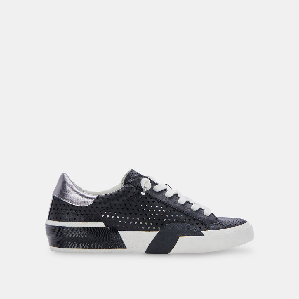 ZINA PERFORATED SNEAKERS BLACK PERFORATED LEATHER– Dolce Vita 6828159008834