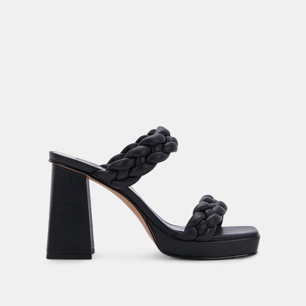 ASHBY Wide Platform Heels Black Stella | Black Heeled Sandals– Dolce Vita 6896309207106