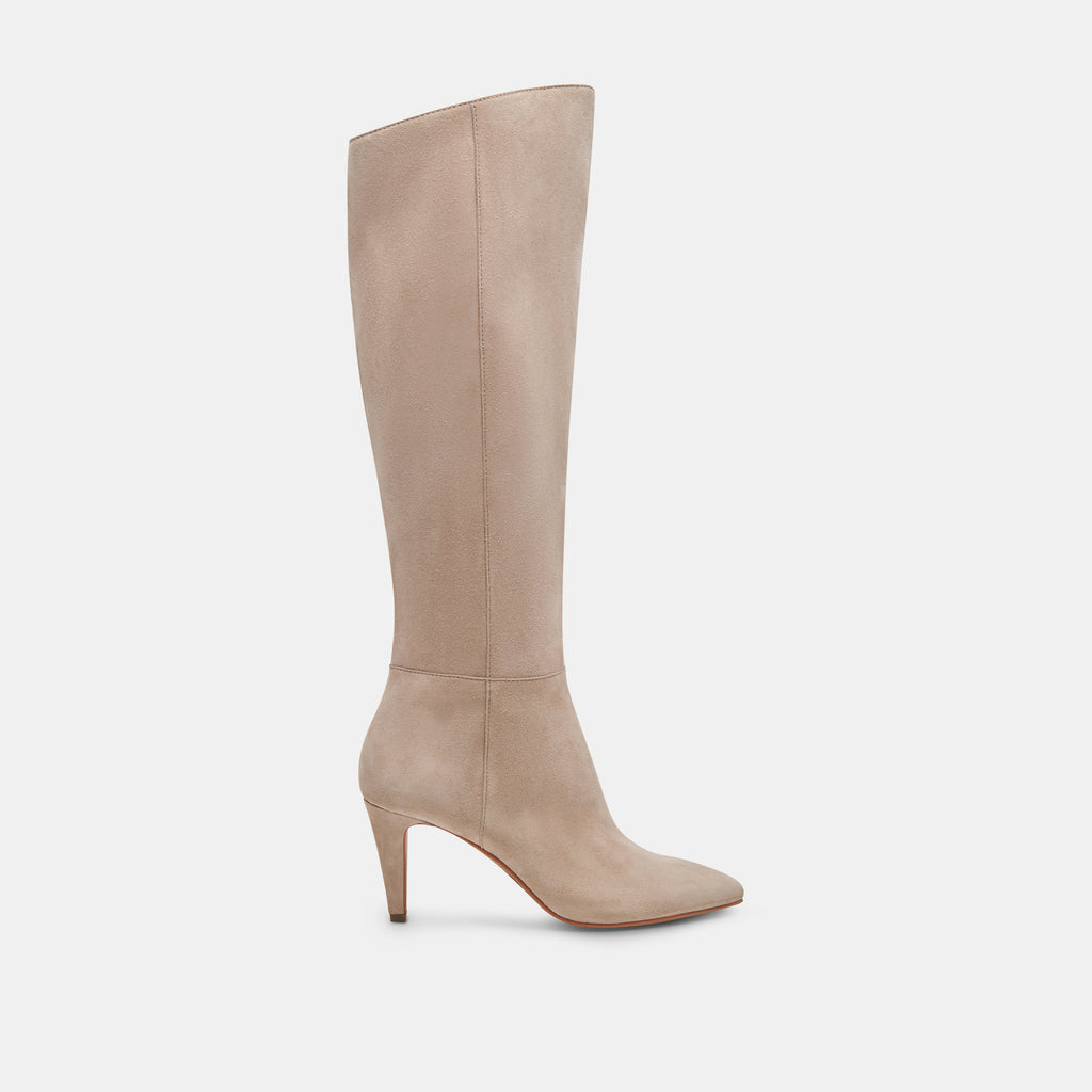 HAZE Boots Taupe Suede | Women's Taupe Suede Knee High Boots– Dolce Vita 6908076752962