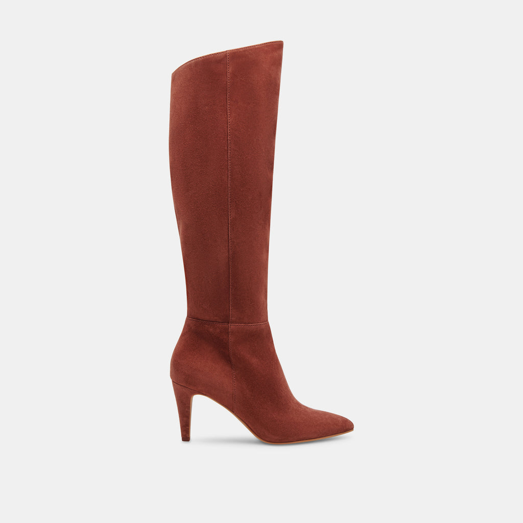 HAZE Boots Cinnamon Suede | Women's Tall Suede Boots with Heels– Dolce Vita 6908076785730
