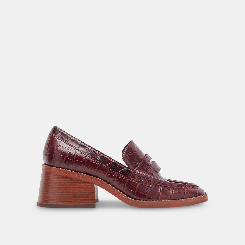 TALIE LOAFERS CABERNET EMBOSSED LEATHER– Dolce Vita 6908080586818