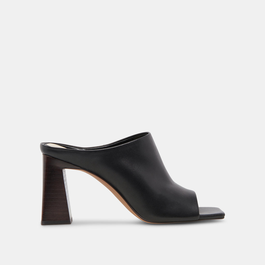 LIZZO Heels Black Leather | Designer Black Leather Heels– Dolce Vita 6915884941378