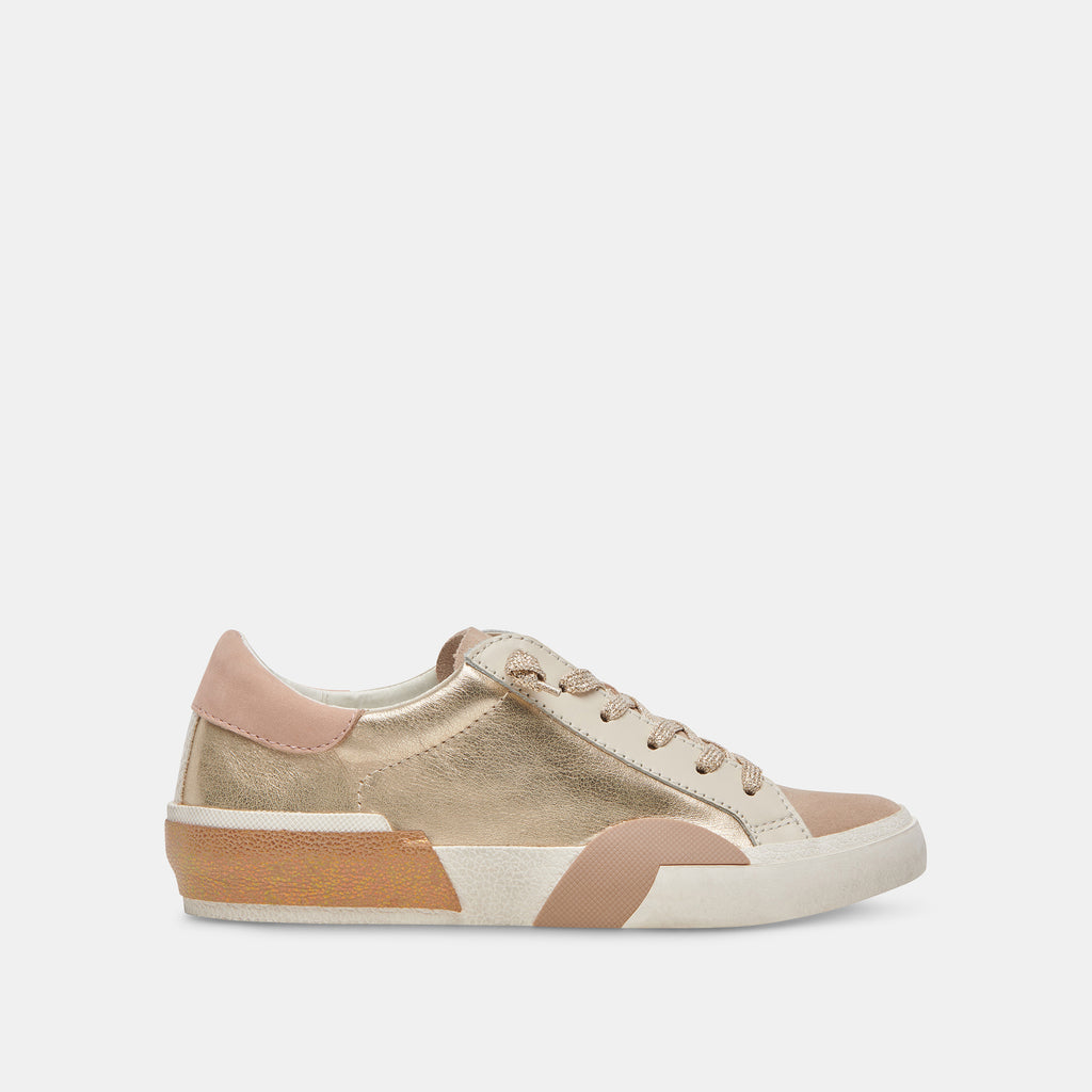 ZINA SNEAKERS GOLD LEATHER– Dolce Vita 6922089398338