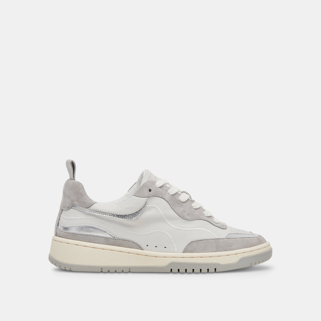 Adella Sneakers White Grey Leather | Comfortable White Grey Sneakers– Dolce Vita 6939727003714