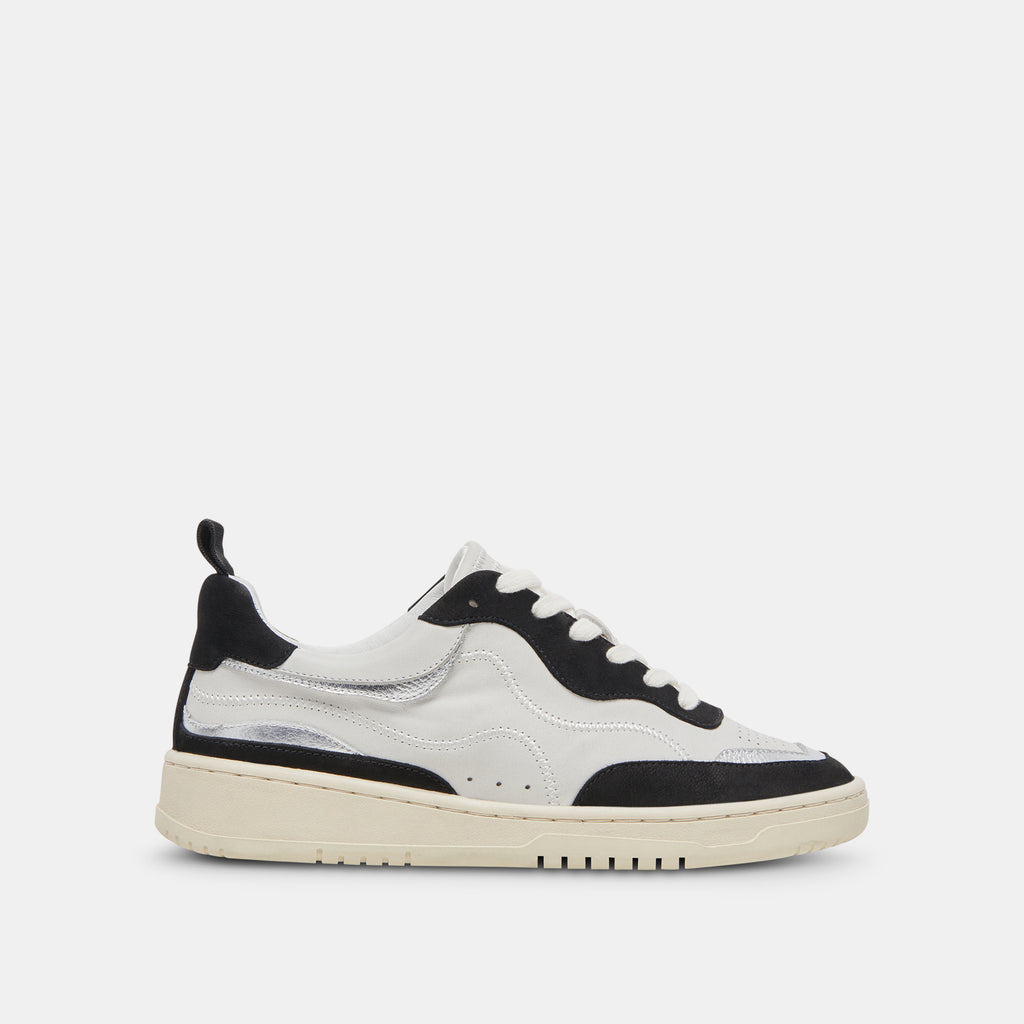 Adella Sneakers White Black Leather | Comfortable White Black Sneakers– Dolce Vita 6939727069250