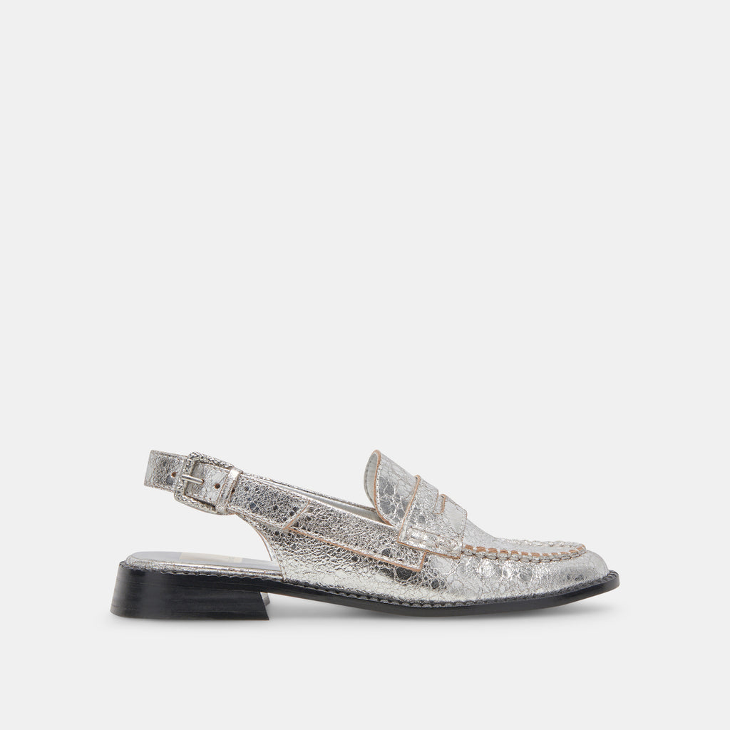 HARDI LOAFERS SILVER CRACKLED LEATHER– Dolce Vita 6940680060994