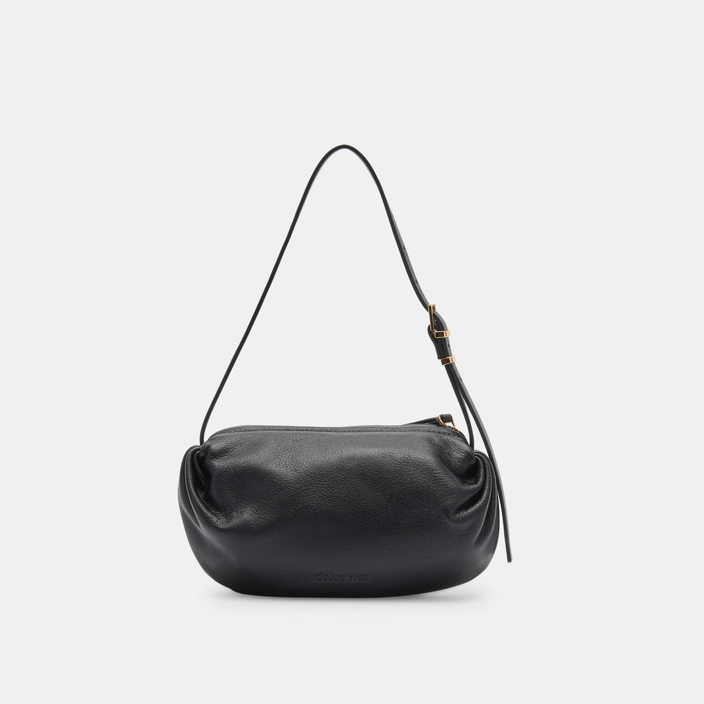 LIVI SHOULDER BAG BLACK LEATHER– Dolce Vita 6940976709698