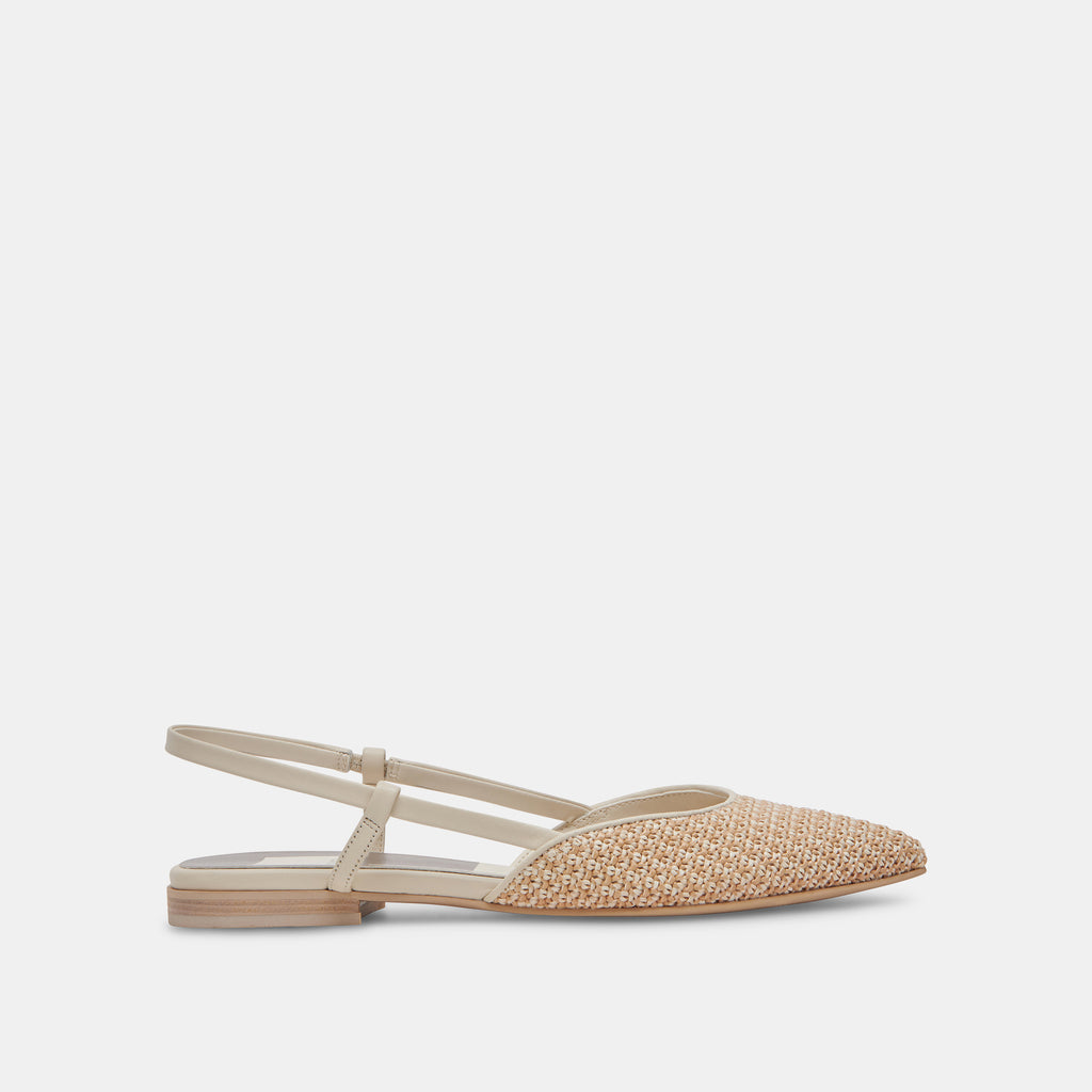 NARAH FLATS WHITE NATURAL RAFFIA– Dolce Vita 6943527698498