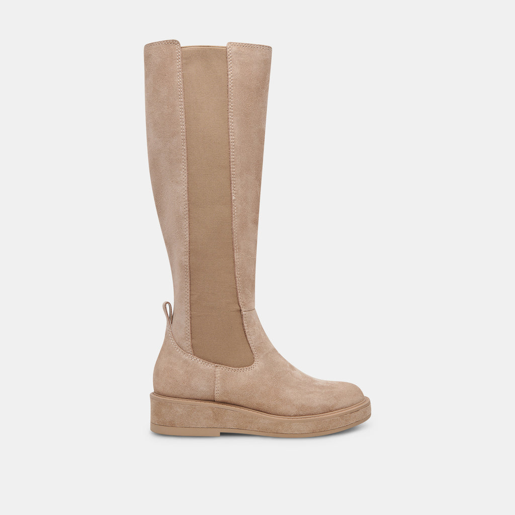 EAMON H2O Almond Suede Wide Calf Boots | Waterproof Almond Suede Boots– Dolce Vita 6952473657410