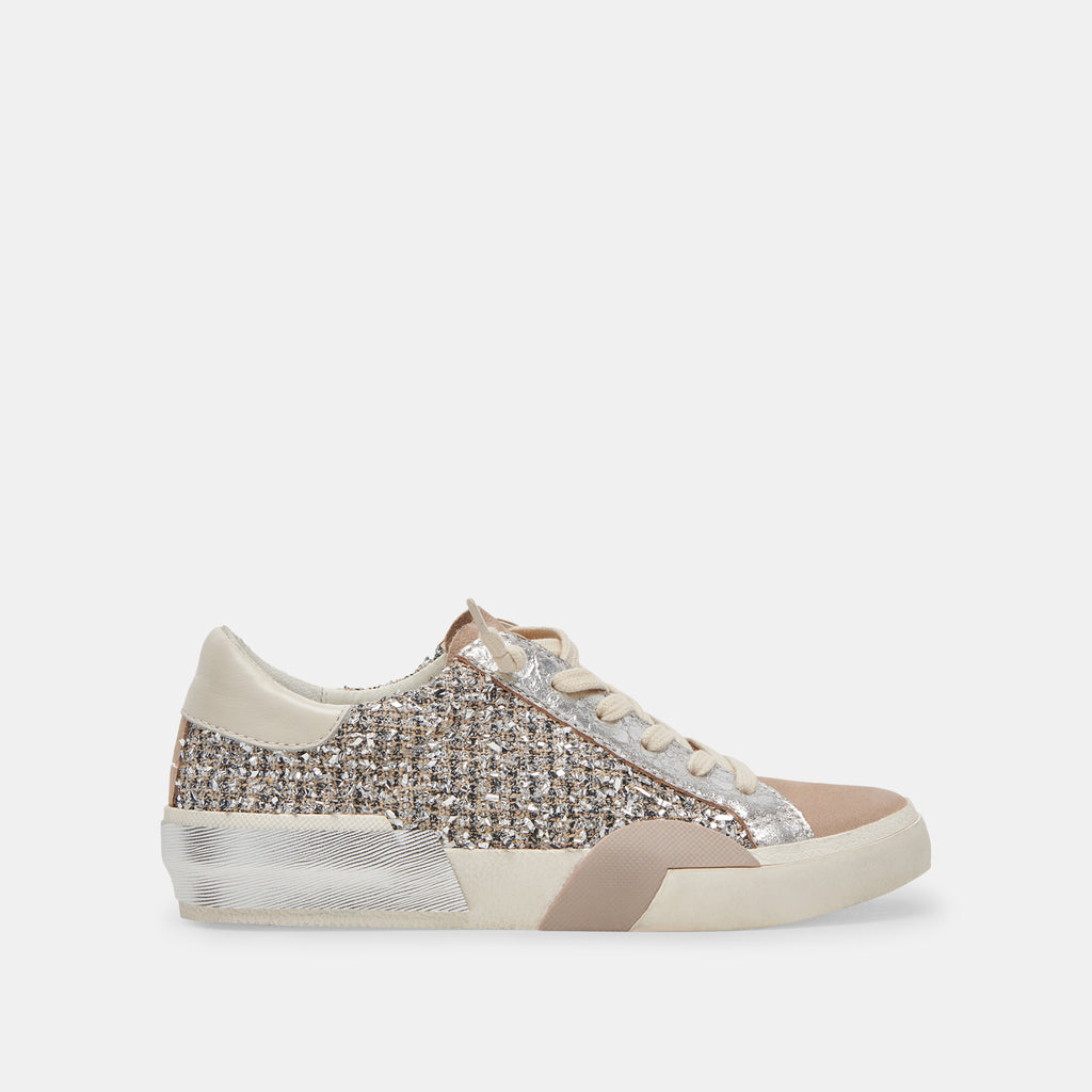 ZINA Sneakers DK Silver Multi Woven | Women's Elevated Silver Sneakers– Dolce Vita 6955421040706