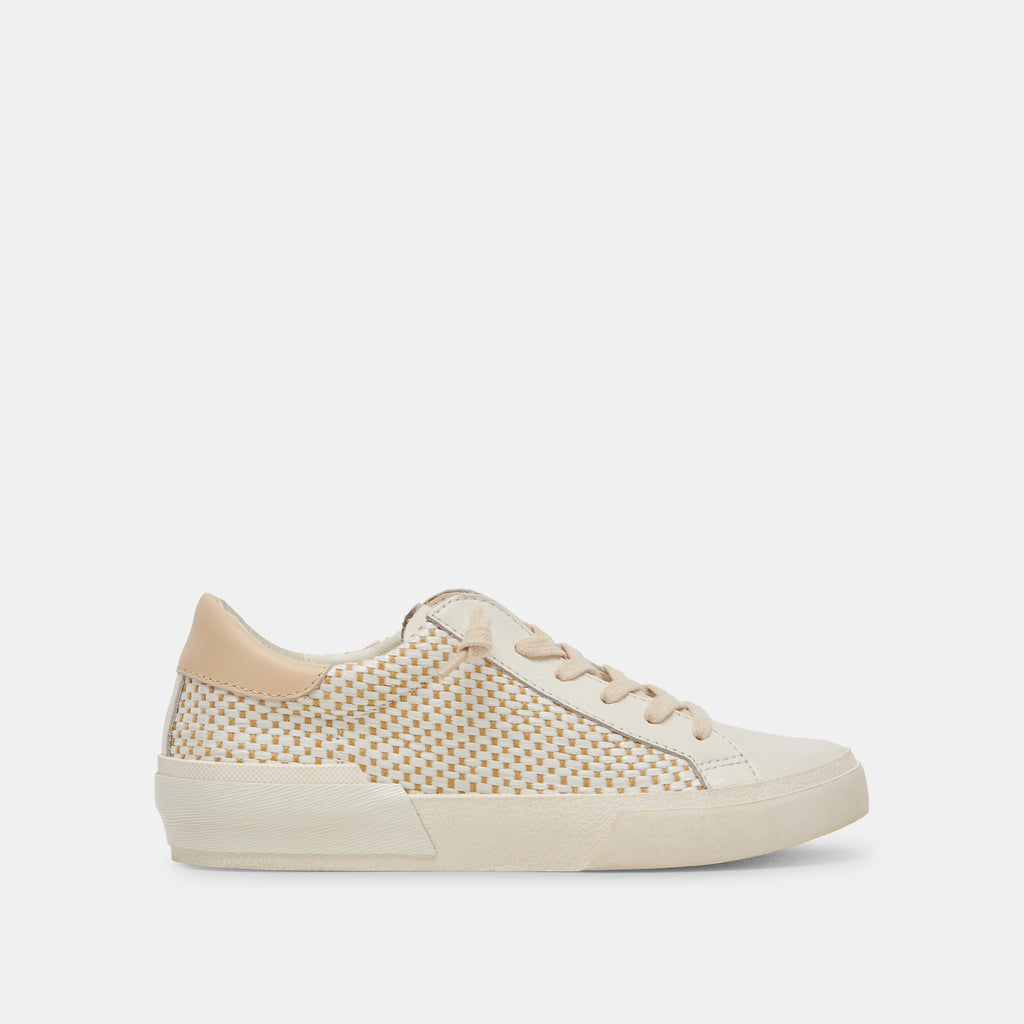 ZINA SNEAKERS TAN CREAM RAFFIA– Dolce Vita 6971241103426